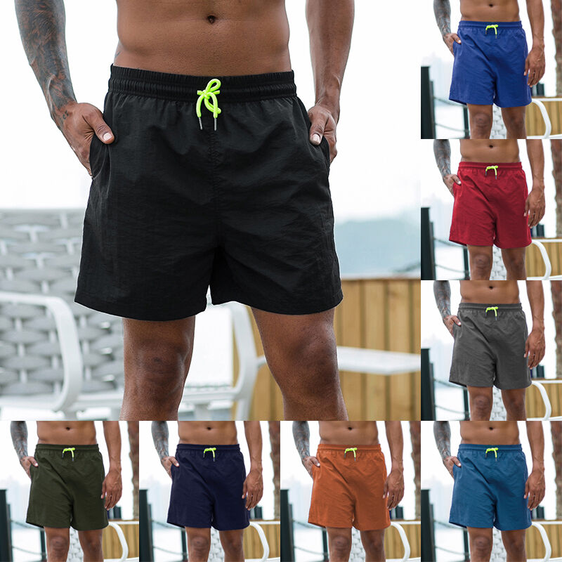 

Asupermall - Pantalones cortos deportivos para hombre Pantalones cortos de tenis para correr Cintura elastica con cordones Bolsillos laterales y