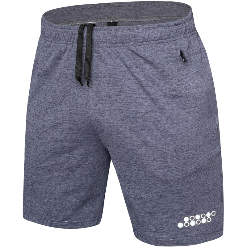 

Asupermall - Pantalones cortos para correr para hombres Pantalones cortos deportivos deportivos para gimnasio con bolsillos con cremallera,Gris, M