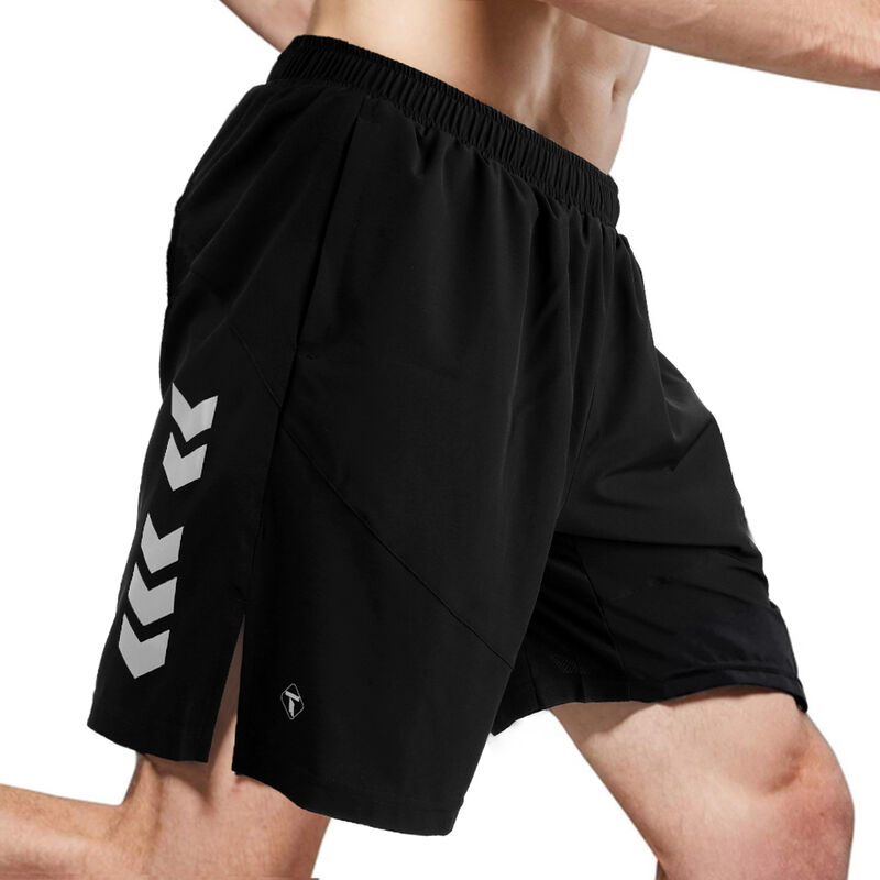 

Pantalones cortos para correr TOMSHOO para hombre, 2 en 1, gimnasio, entrenamiento deportivo, secado rapido, transpirable, suelto, de gran tamano,