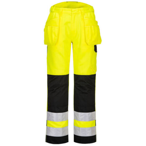 Pantalones de alta visibilidad Holster PW2 - Seguridad y Comodidad / Amarillo Negro / 38
