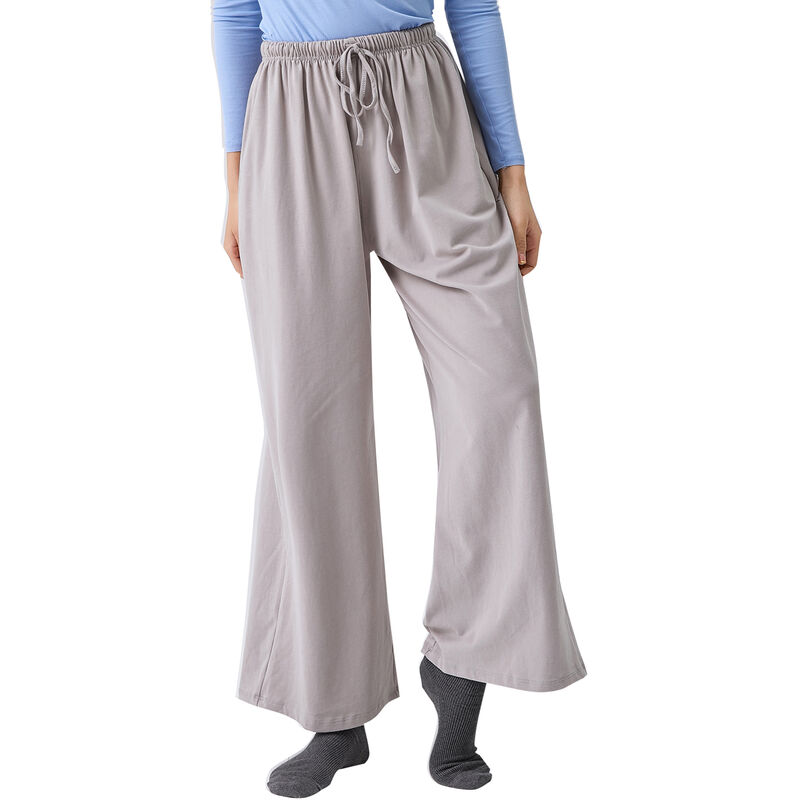 

Pantalones de chandal de yoga de algodon para mujer Pantalones anchos de pierna ancha con cordon Pantalones de entrenamiento sueltos solidos con