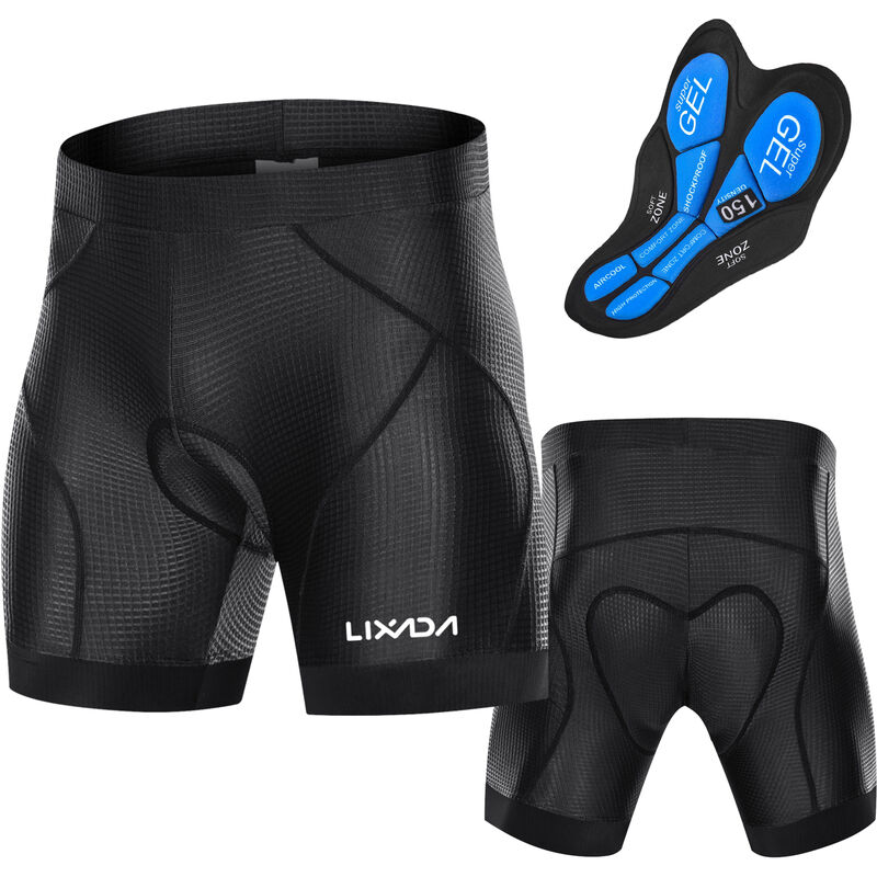 

Pantalones de ciclismo de nailon de cuatro agujas y seis hilos personalizados LIXADA, pantalones de correas importadas cosidas, pantalones cortos con