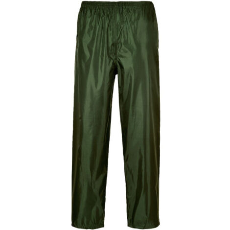 Pantalones de lluvia para uso sobre los pantalones, con t tobilleras ajustables Classic S441 L Verde oliva