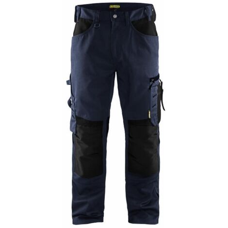 Pantalones de trabajo Blaklader 1556 Craftsman sin bolsillos flotantes - 48 (EU) - Blu marino scuro