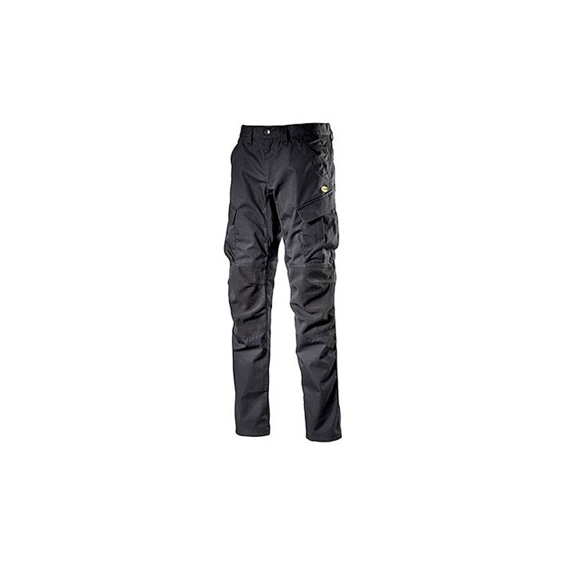 Diadora - Pantaloni da lavoro stretch Utility Cargo Ripstop pants-S-Nero-Outlet - Negro