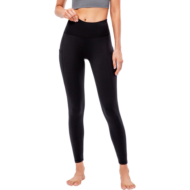 

Pantalones de yoga de lana para mujer con bolsillos Cintura ancha Correr Entrenamiento deportivo Leggings de invierno Pantalones,Negro, pequeno