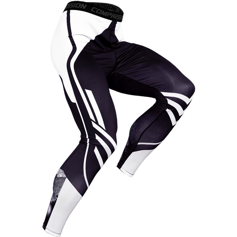 

Pantalones deportivos para hombre, estampado, ajustado, elastico, que absorbe la humedad, para correr, gimnasio, pantalones de baloncesto, ropa