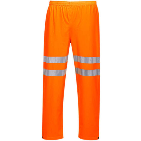 Pantalones Sealtex Ultra impermeables de cintura elástica y tobillos ajustable, doble banda RT51 XXXL Naranja