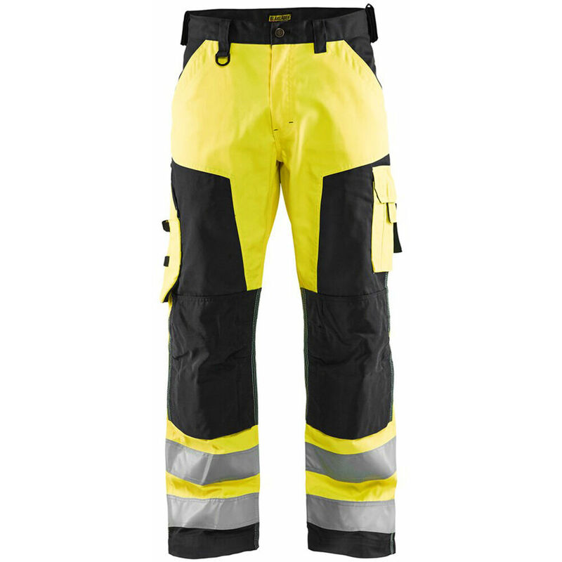 Image of Pantaloni da lavoro alta visibilità Blaklader light weight cordura ginocchia Giallo / Nero 40 - Giallo / Nero
