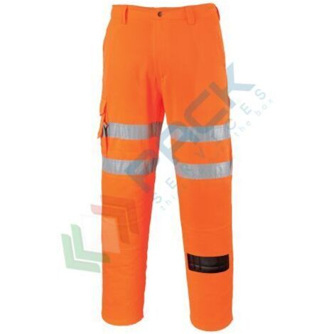 Pantaloni Ad Alta Visibilità Settore Ferroviario Combat Arancio XL