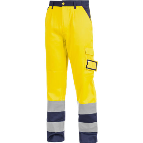 PANTALONI ALTA VISIB. GIALLO/BLU