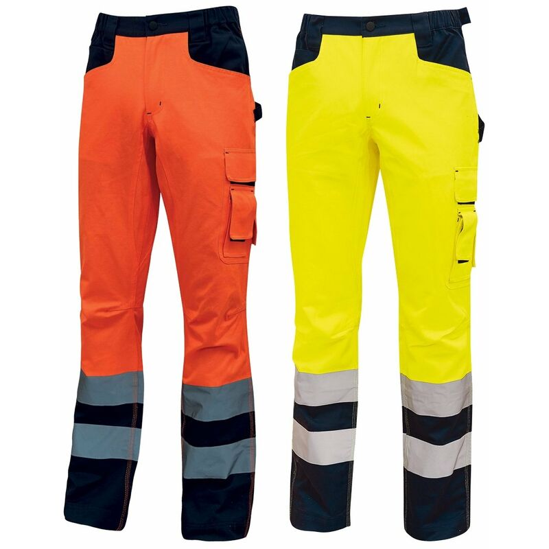 Image of U-power - Pantaloni Alta visibilità Upower Beacon Hi-Light-Arancione-XL - Arancione - - Arancione