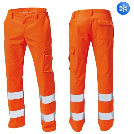 Pantaloni Alta Visibilita Invernali Siggi  Arancioni Arancio XS
