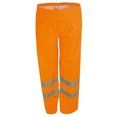 Pantaloni antipioggia riflettenti taglia XXL arancioni