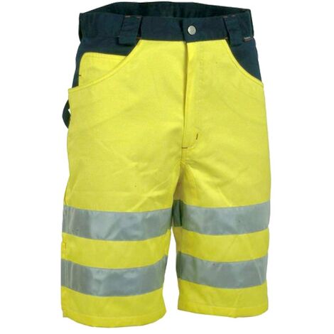 Pantaloni corti ad alta visibilità Cofra Visible-Giallo-58-Outlet