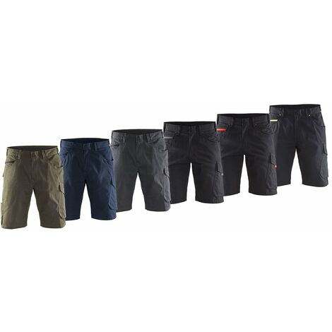 Pantaloni corti multitasche Blaklader 1499 Service - 56 - Nero/Rosso
