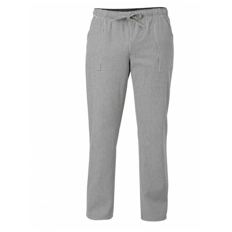 Image of Pantaloni cuoco Giblor's Alan quadretto bianco/nero art. 127 - xxxl
