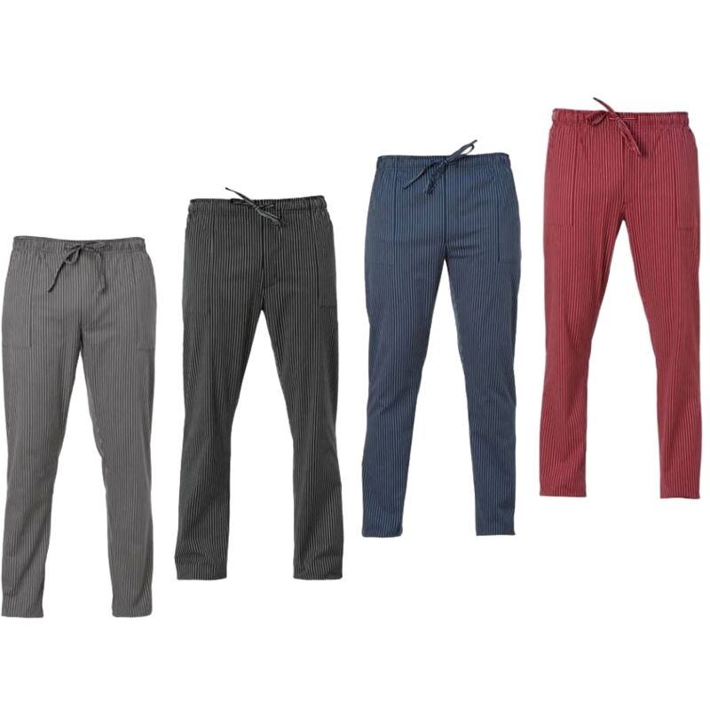 Image of Pantaloni cuoco Giblor's Enrico gessato 11P08P20 - xxl - Bordeaux