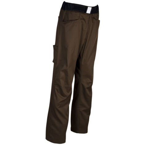 Pantaloni da cucina Robur Arenal in spugna elasticizzata in vita Cioccolato S