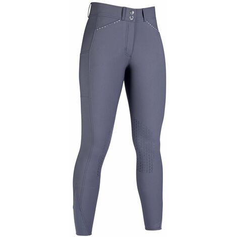 Pantaloni da equitazione donna silicone al ginocchio modello Helene: 38, verde scuro 5900