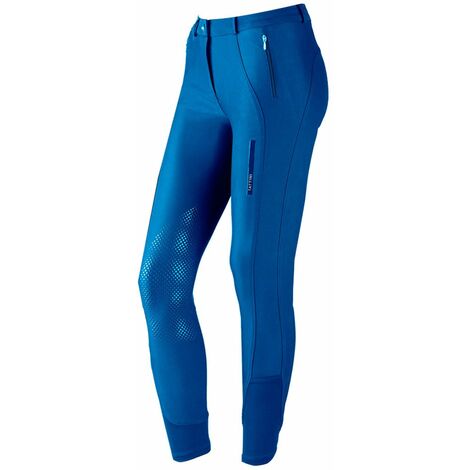 Pantaloni da equitazione junior modello Acacia in tessuto tecnico doppiato idrorepellente con grip in silicone al ginocchio: 12 anni, Bianco 01