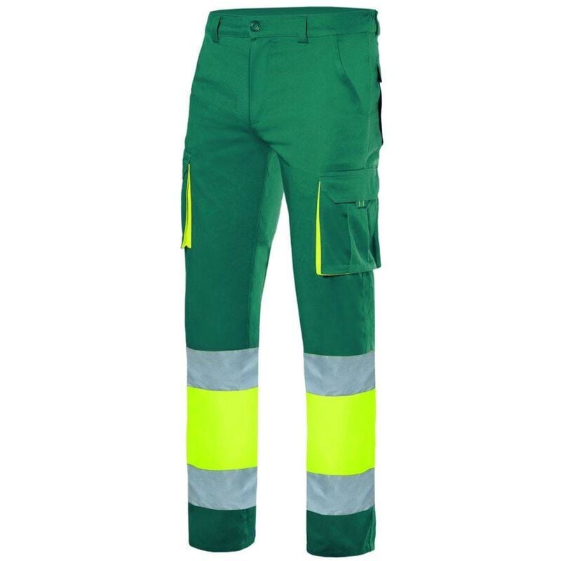 Image of Pantaloni da lavoro ad alta visibilità Velilla 303007 - xl - Verde/giallo - Verde/giallo