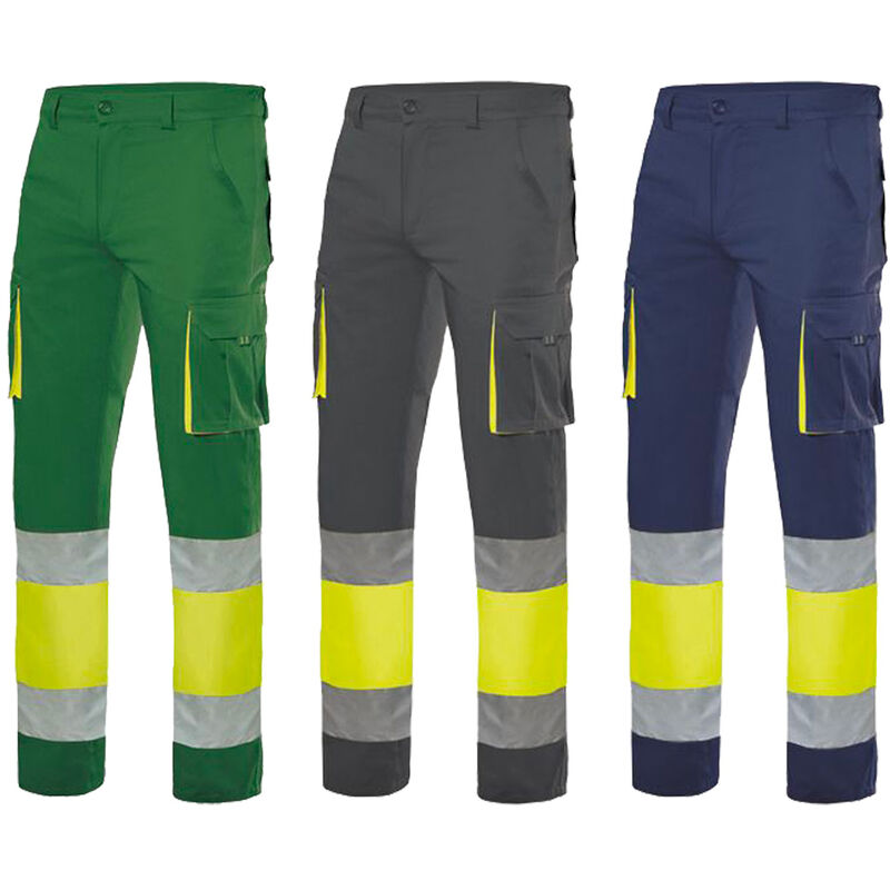 Image of Pantaloni da lavoro ad alta visibilità Velilla 303007 - xl - Verde/giallo - Verde/giallo