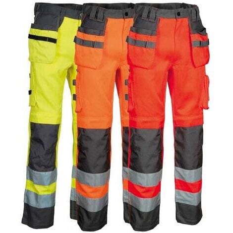 Pantaloni da lavoro ad alta visibilità Cofra Blinding - 50 (EU) - Giallo