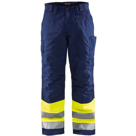 Pantaloni da lavoro ad alta visibilità inverno 1862 - Giallo fluorescente/Navy XS - FR(38) - SE(C44) - Standard