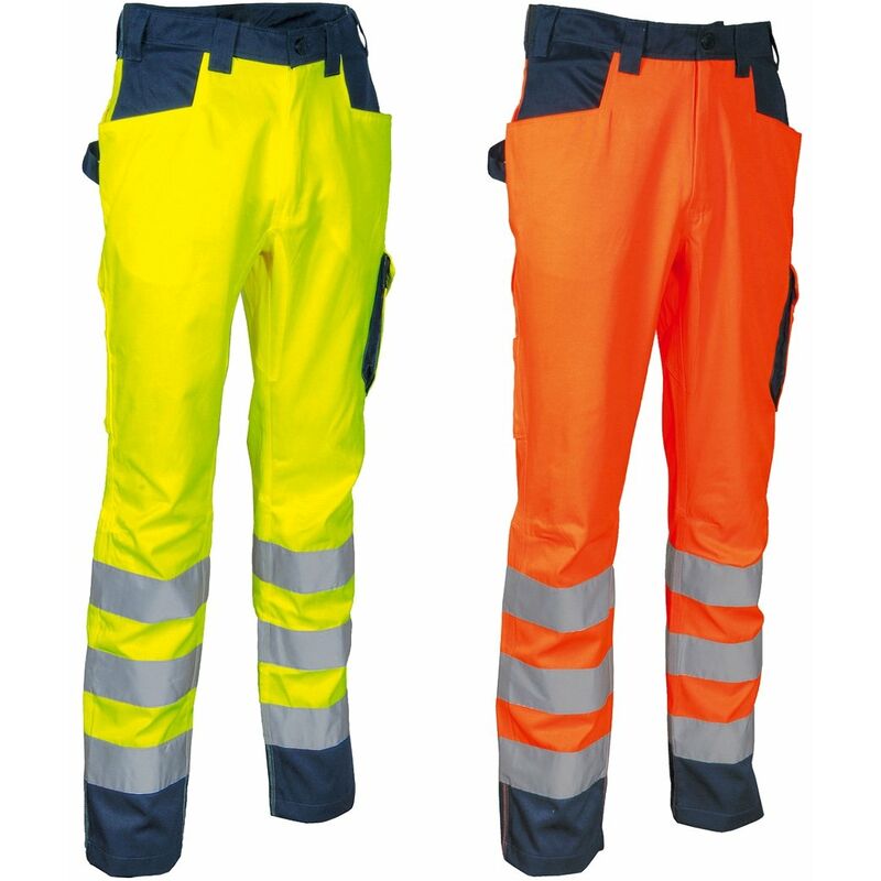 cofra - pantalon de travail haute visibilité upata - 48 (eu) - orange - orange