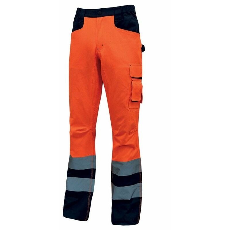 Pantalon orange haute visibilité light 2XL - Orange - Orange - U-power