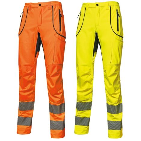 Pantaloni da lavoro alta visibilità U-Power Ren in softshell - 44 (EU) - Arancione