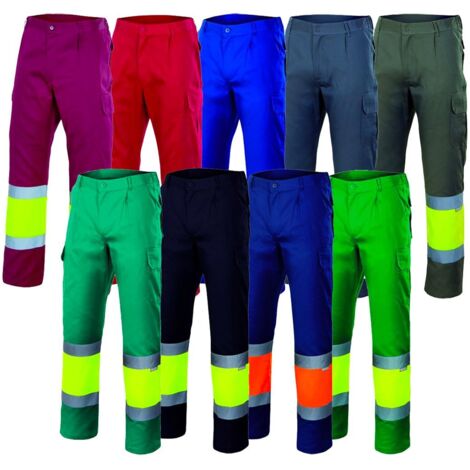 Pantaloni da lavoro alta visibilità Velilla 156 - L - Grigio/giallo