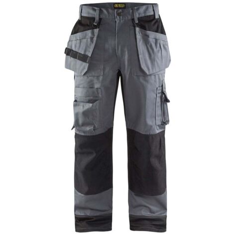 Pantaloni da lavoro artigianale+ bicolore 1504 - Grigio chiaro/Nero S - FR(40) - SE(C46) - Standard