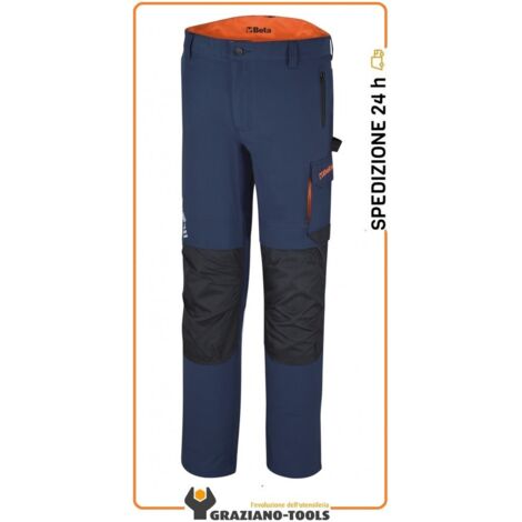 Pantaloni Da Lavoro Blu Leggeri, Multitasche Elasticizzati - Beta 7660B  XL