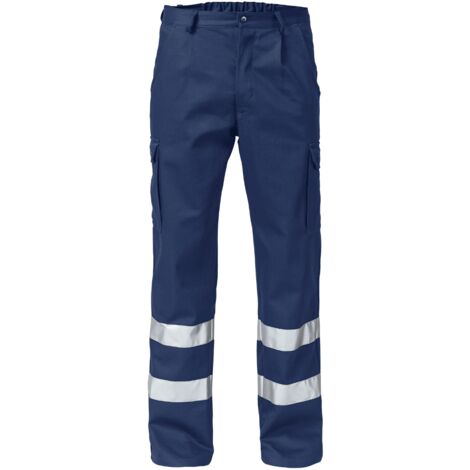 Pantaloni da Lavoro Blue con Bande Rifangenti Blue XL