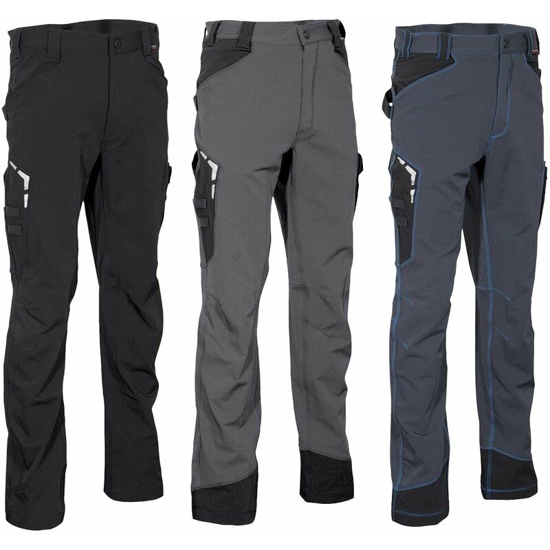 Image of Pantaloni da lavoro con tasche laterali Cofra Hagfors Shellwear - 54 (eu) - Blu - Blu
