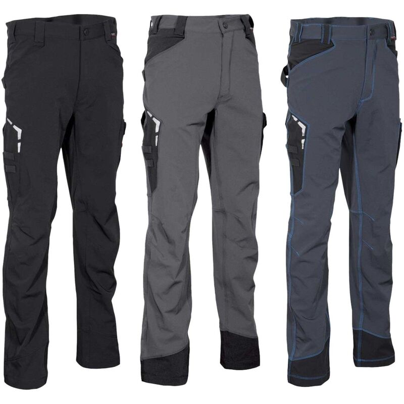 Image of Pantaloni da lavoro con tasche laterali Cofra Hagfors Shellwear - 52 (eu) - Nero - Nero