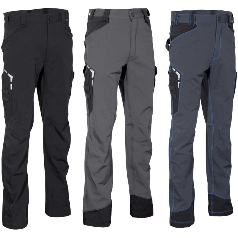 Image of Pantaloni da lavoro con tasche laterali Cofra Hagfors Shellwear - 48 (eu) - Nero - Nero