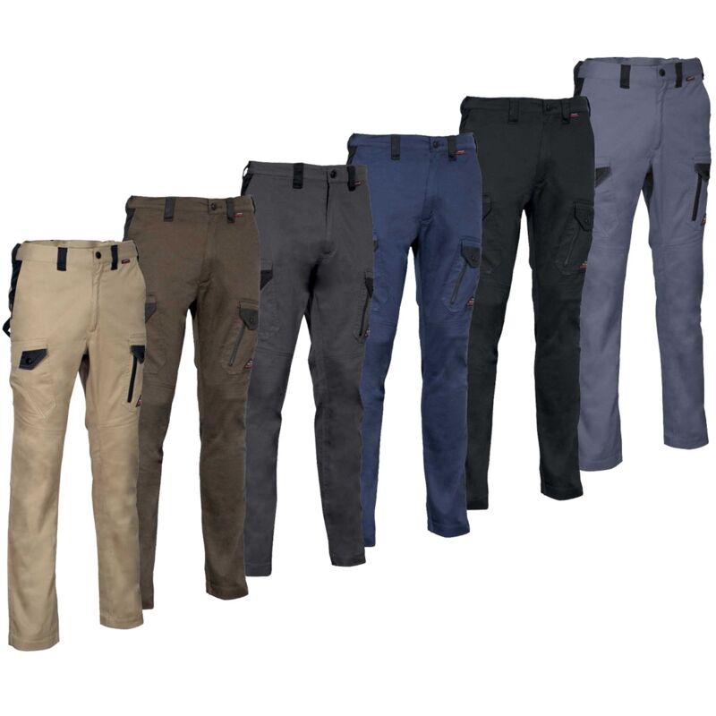 Cofra - Pantalon de travail jember - Beige/Noir l - fr (44) - eu (50)