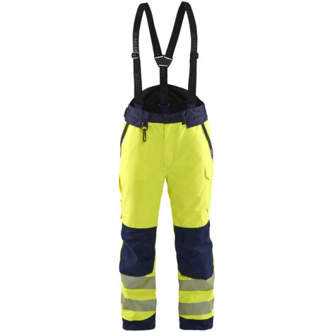 Pantaloni da lavoro con bretelle alta visibilità 1875 - Giallo/Blu XXSS
