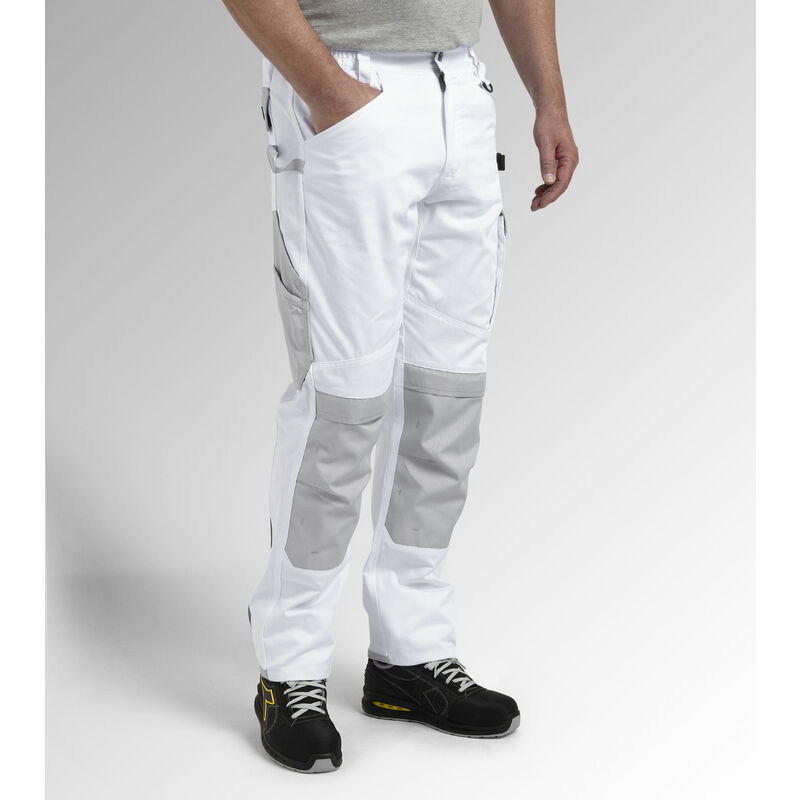 diadora - pantalon de travail easywork light performance - blanc s -38/40