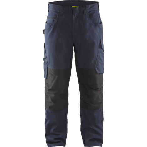 Pantaloni da lavoro elasticizzati 1495 - Blu navy/Nero M - FR(44) - SE(C50) - Corti