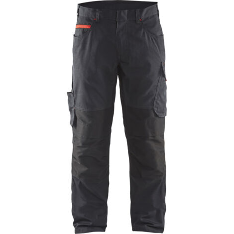 Pantaloni da lavoro elasticizzati 1495 - Nero/Rosso XL - FR(48) - SE(C54) - Corti