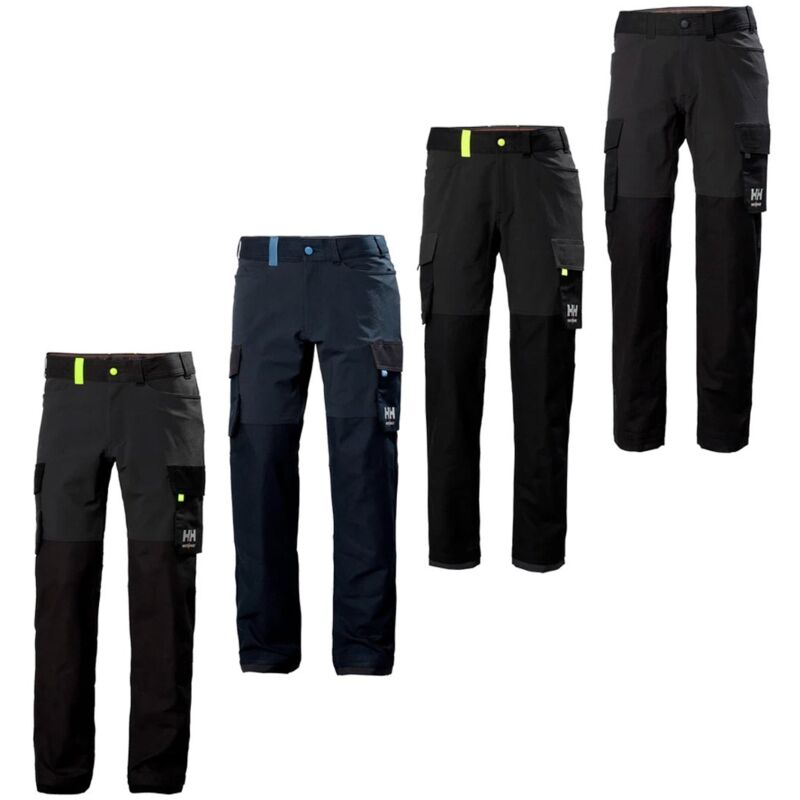 Image of Helly Hansen - Pantaloni da lavoro Oxford 4X Cargo - 50 (eu) - Nero/Grigio