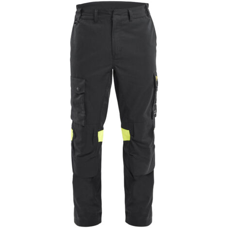 Pantaloni da lavoro ignifughi intrinseci 1417 - Nero/Giallo XL - FR(50) - SE(C56) - Norme