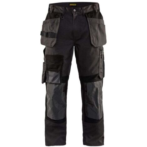 Pantaloni da lavoro in kevlar stretch artigianale 1554 - Grigio scuro/Nero XL - FR(48) - SE(C54) - Standard