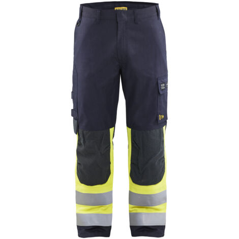 Pantaloni da lavoro multinormativi inerenti 1488 - Blu navy/Giallo fluorescente XL - FR(48) - SE(C54) - Standard