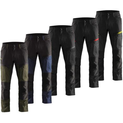 Pantaloni da lavoro multitasche Blaklader 1456 Service - 52 (EU) - Nero/Rosso