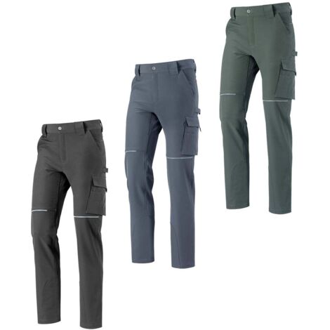 Pantaloni da lavoro multitasche Neri Iron Winter - S - Nero